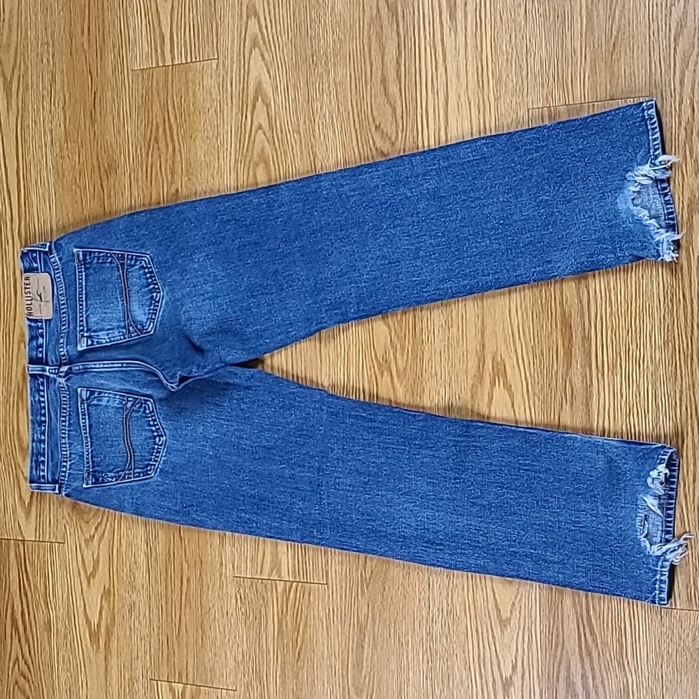 HOLLISTER VINTAGE CLASSIC STRAIGHT MEN'S DISTRESSED DENIM BLUE 30x28 FADE JEAN. - Picture 4 of 8